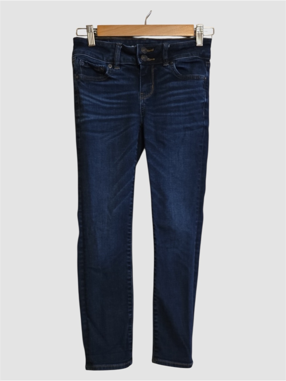 American Eagle Jeans Women's Size 0 Blue Artist Crop Double Button